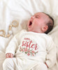 Embroidered Floral Little Sister Romper