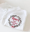 Personalised First Christmas Wreath Sleepsuit