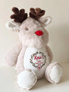 Personalised Christmas Reindeer Soft Toy