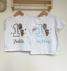 Personalised Teddy With Balloons T-Shirt