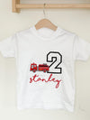 Personalised Embroidered Fire Engine T-Shirt