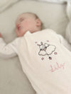 Personalised New Baby Bunny Rompersuit