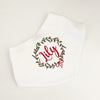 Personalised Embroidered Christmas Wreath Bib