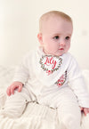 Personalised Embroidered Christmas Wreath Bib