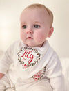 Personalised Embroidered Christmas Wreath Bib