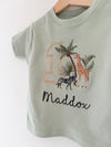 Personalised Sage Safari T-Shirt