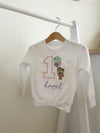 Personalised Teddy With Balloons Sweatshirt