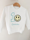 Personalised Checkerboard Smiley Sweatshirt