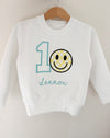 Personalised Checkerboard Smiley Sweatshirt
