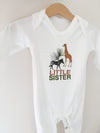 Embroidered Safari Little Brother/Sister Romper