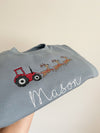 Personalised Christmas Tractor Sweatshirt