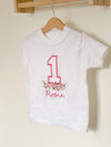 Personalised Floral Birthday T-Shirt